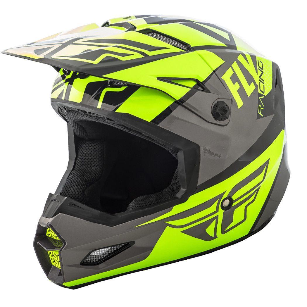 Шлем кросс FLY RACING ELITE GUILD Hi-Vis Yellow/grey/black 2018